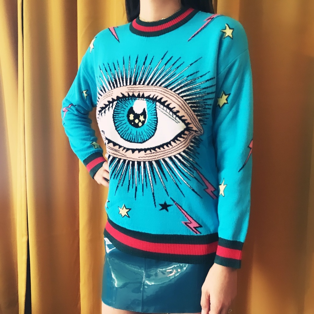 New! Seeing Eye Sweater Knit - Picture 4 of 4